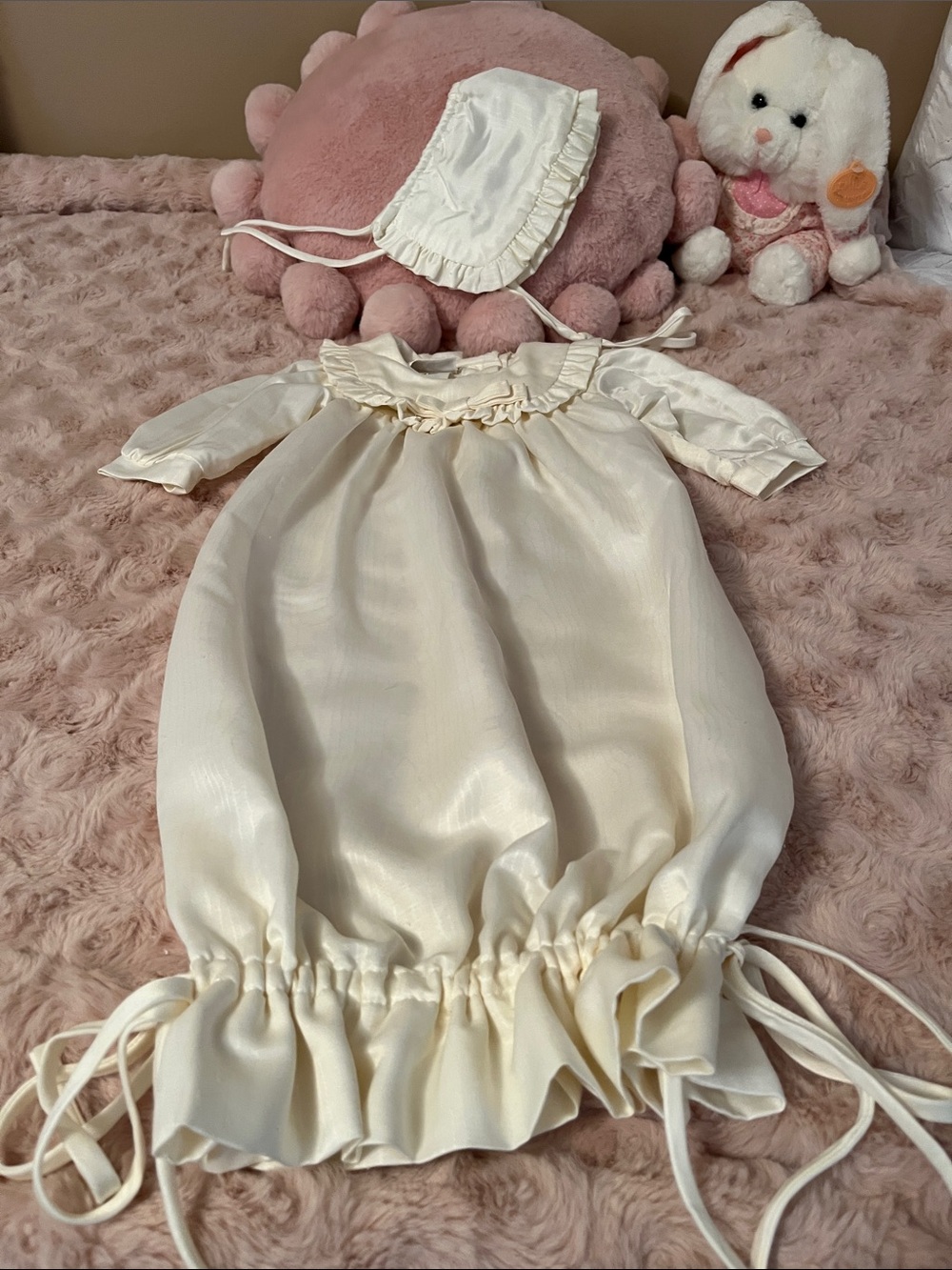 Vintage Yves Saint Laurent Ivory Girls Matching Set